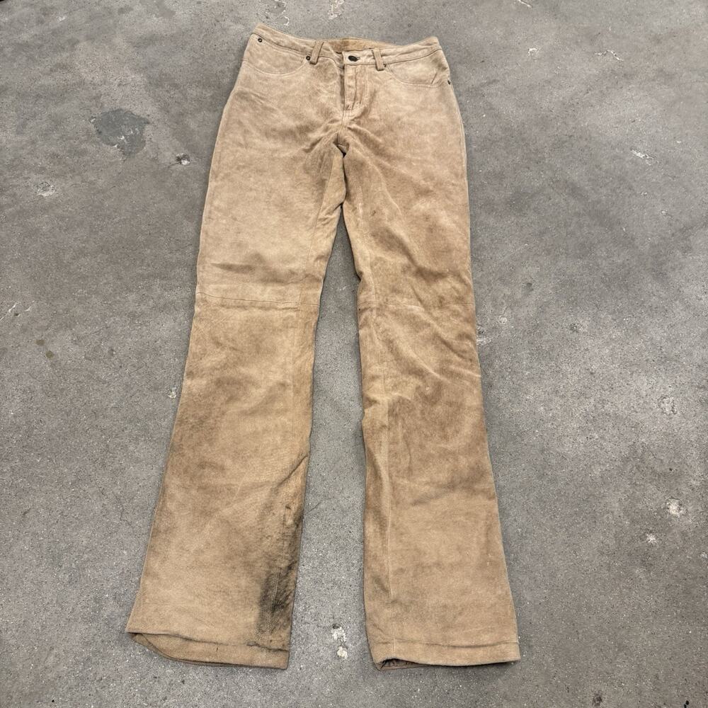 Wrangler Pants Women’s 6x32 Tan 18MWZCH Leather Suede Western Jeans Cowboy
